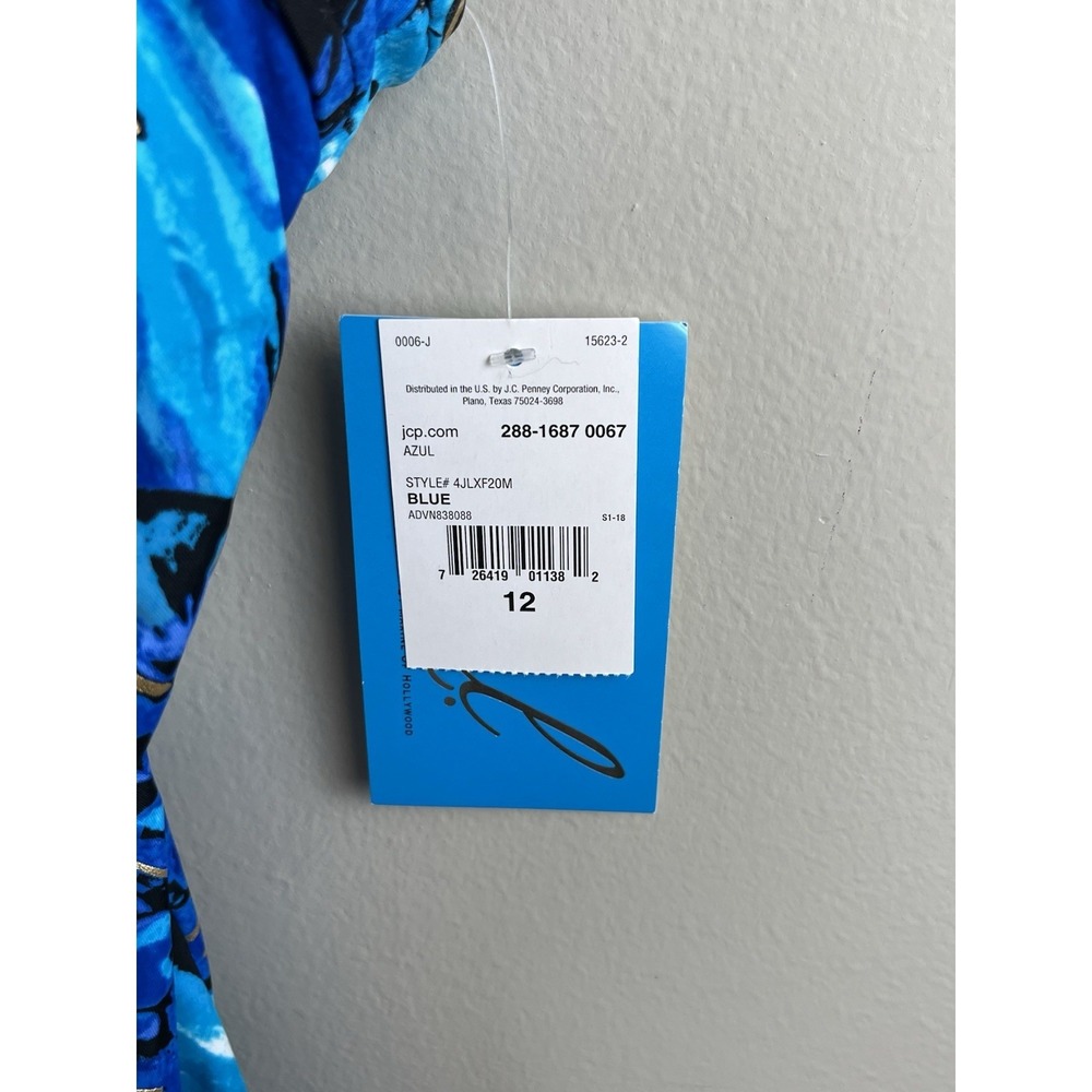 Azul by Maxine of Hollywood NWT Tropical Floral One Piece Swimsuit Size 12 - Picture 2 of 10